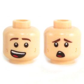 LEGO Head, Light Flesh, Happy/Not