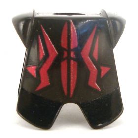 LEGO Breastplate with Leg Protection - Black with Geometric Print