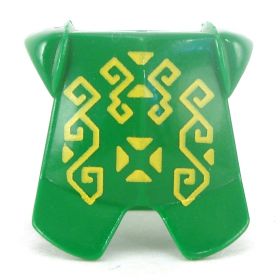 LEGO Breastplate, Green with Leg Protection, Geometric Pattern