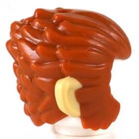 LEGO Hair, Dark Orange with Tan Rounded Ears
