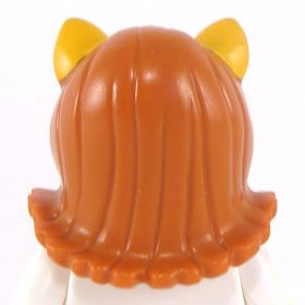 LEGO Hair, Dark Orange with Yellow Cat Ears