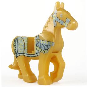 LEGO Riding Horse with Persian Blanket Print, Golden