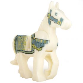 LEGO Riding Horse with Persian Blanket Print, White