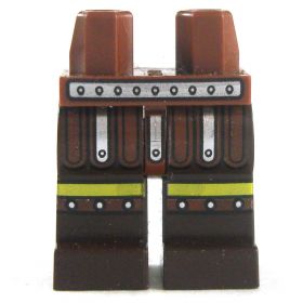 LEGO Legs, Dark Brown Boots and Armored Skirt
