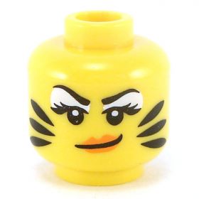 LEGO Head, Female, Feline, Yellow with Whiskers