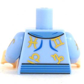 LEGO Torso, Medium Blue with Gold Symbols