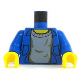 LEGO Torso, Blue Jacket over Sweater