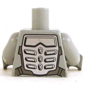 LEGO Torso, Light Bluish Gray with Armor Plate