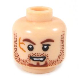 LEGO Head, Beard Stubble, Arched Eyebrows, Scars [CLONE]