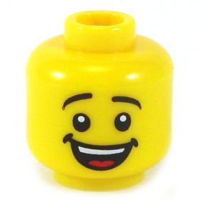 LEGO Head, Very Happy Open-Mouthed Smile