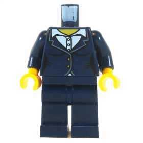 LEGO Blue and White Striped Torso with Red Bow Tie [CLONE] [CLONE]
