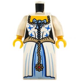 LEGO White and Blue Dress, Blue Stars and Bow