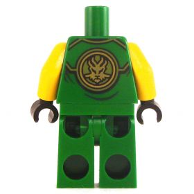 LEGO Green Keikogi with Black Hem and Bare Arms
