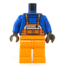 LEGO Orange Overalls with Blue Shirt