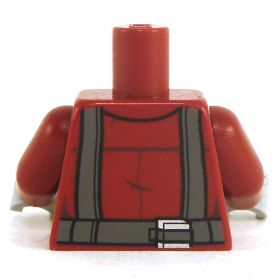 LEGO Torso, Dark Red with Dark Gray Straps
