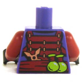LEGO Torso, Dark Purple with Dark Red Arms and Armor
