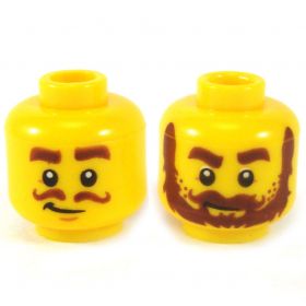 LEGO Head, Light Flesh, Stubble and Smile, Black Balaclava [CLONE] [CLONE] [CLONE] [CLONE]