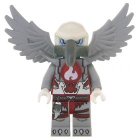LEGO Aarakocra, Long Beak, Dark Gray and White