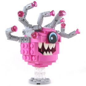 LEGO Beholder, Dark Pink with Gray Eyestalks, Transparent Eyes