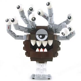 LEGO Beholder, Dark Brown with Gray Eyestalks, White Eyes