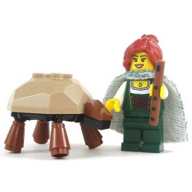 LEGO Giant Tortoise, Dark Tan Shell and Brown Legs