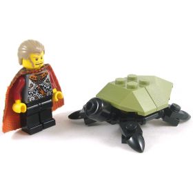 LEGO Snapping, Sea Turtle (Medium), or Young Archelon, Olive Green and Black