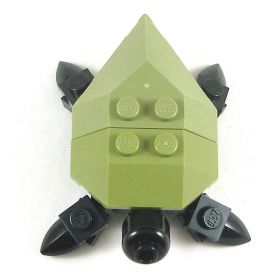 LEGO Snapping, Sea Turtle (Medium), or Young Archelon, Olive Green and Black