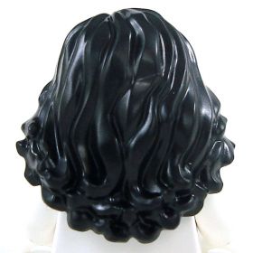LEGO Hair, Female, Long and Wavy, Side Part, Black