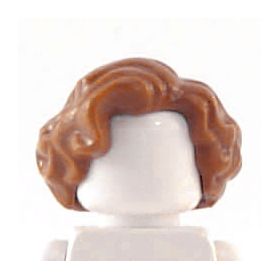 LEGO Hair, Female, Short and Wavy with Side Part, Orange [CLONE]