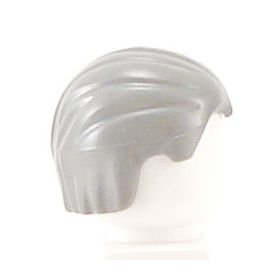 LEGO Hair, Combed Front to Back, Light Bluish Gray