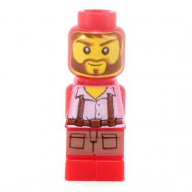 LEGO Halfling, White Shirt with Suspenders