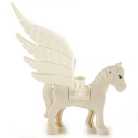 LEGO Pegasus, White Wings with Pointed Feathers