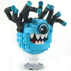 LEGO Beholder, Azure Blue with Black Eye Stalks, Transparent Eyes