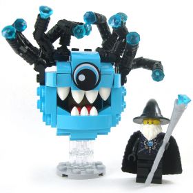LEGO Beholder, Azure Blue with Black Eye Stalks, Transparent Eyes