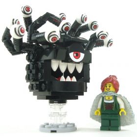 LEGO Beholder, Black with Black Eye Stalks, Hypnotic Eyes
