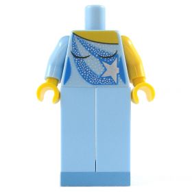 LEGO Medium Blue Robe/Dress, Star and Sparkles