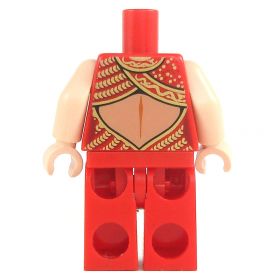 LEGO Red Outfit, Female, Gold Sequins and Bare Arms