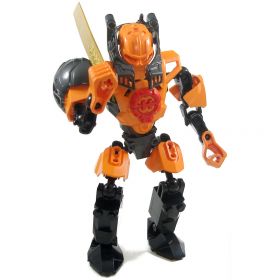 LEGO Giant, Fire, Orange and Black with Large Gold Blade