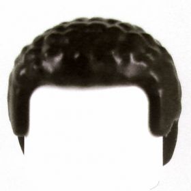 LEGO Hair, Short with Curly Texture, Black