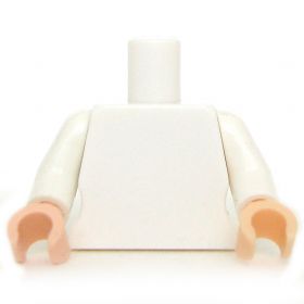 LEGO Female Curved Minifigure Torso, White