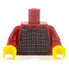 LEGO Torso, Dark Red with Dark Brown Armor
