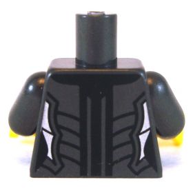 LEGO Torso, Female, Dark Armor with Large Clasps