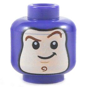 LEGO Head, Cleft Chin, Dark Purple Balaclava