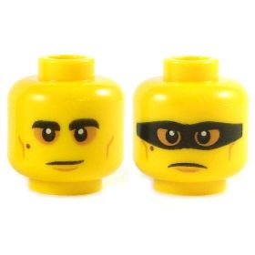 LEGO Head, Sunken Eyes, Mole, Small Smile / Frown with Mask