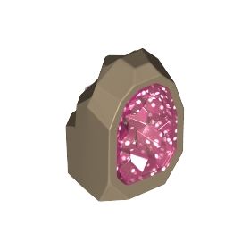 LEGO Geode Rock with Pink Crystals