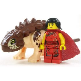 LEGO Dinosaur: Ankylosaurus (Macetail), Large, Dark Brown and Tan