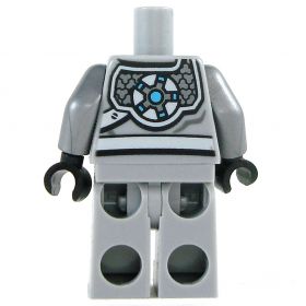 LEGO Light Bluish Gray Outfit with Knee Pads, Straps, Sash Around Waist