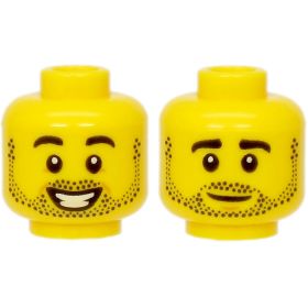 LEGO Head, Beard Stubble, Big Smile / Little Smile