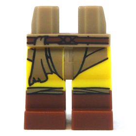 LEGO Legs, Dark Tan Loincloth and Reddish Brown Boots