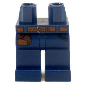 LEGO Legs, Dark Blue with Brown Belt, Pouch/Holster